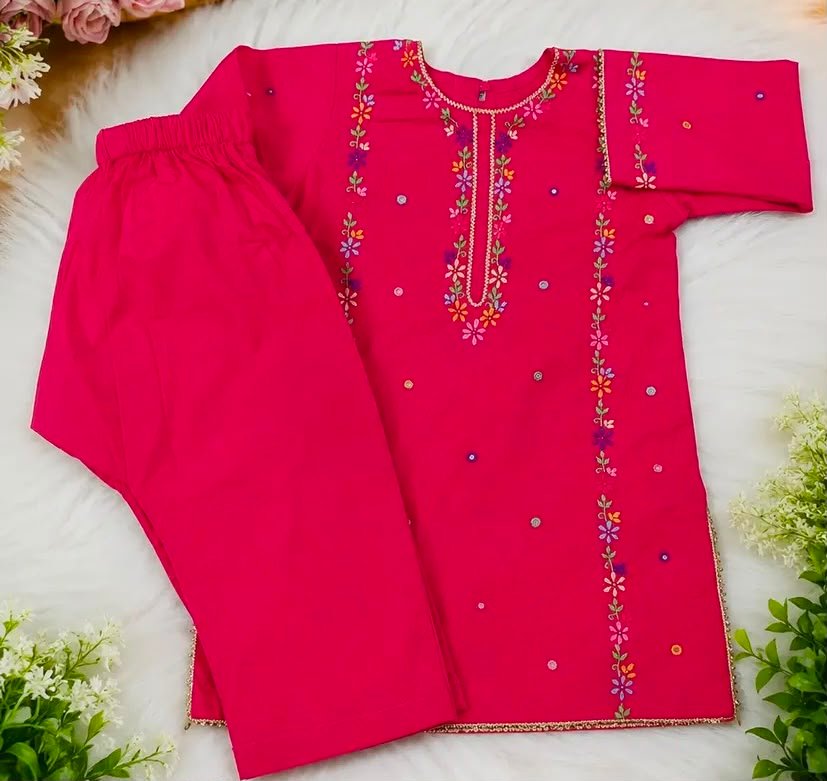 Kurta with Salwar/Pajama Set – Rani Pink